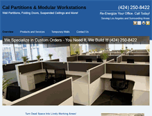 Tablet Screenshot of calpartitionsinc.com